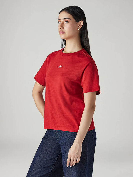 Women's Solid Relaxed Fit T-shirt