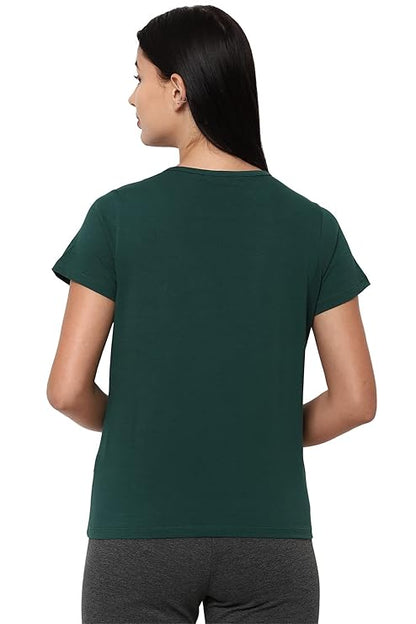 Women’s Solid Round Neck T‑Shirt | Regular Fit | Soft Cotton | Everyday Casual Essential