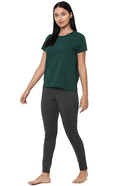 Women’s Solid Round Neck T‑Shirt | Regular Fit | Soft Cotton | Everyday Casual Essential