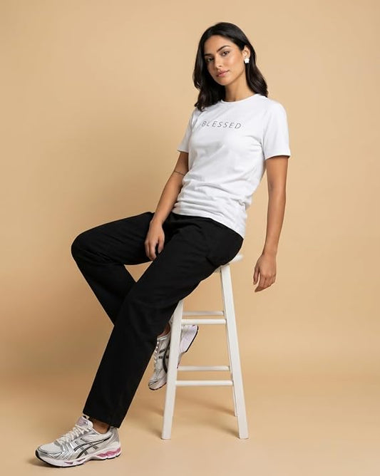 100% Cotton T-Shirts for Women Stylish | Regular Fit | Graphic Printed T Shirts for Women 180 GSM Combed Cotton | Crew Neck Half Sleeve
