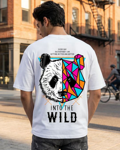 Men's White Better & Better Graphic Printed Oversized T-shirt