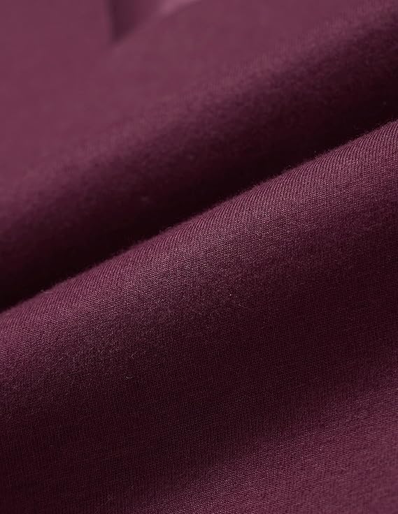 Women's Solid Plum Purple Round Neck Half Sleeve Cotton Blend Regular Fit Casual T-Shirt | Soft Breathable Summer Tee | Trendy Everyday Basic Top for Women & Girls