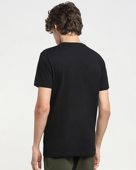 Men's Black Create Good Stories Typography T-shirt