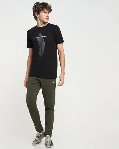 Men's Black Create Good Stories Typography T-shirt
